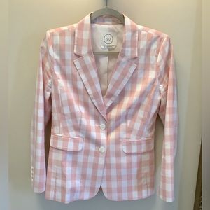 💗Pink check blazer